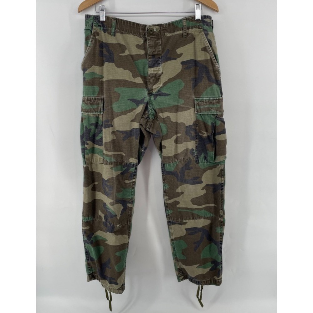 Vtg US Army Woodland Camo Combat Pants Cargo M Y2K Propper 2003 Grunge 33"Wx29"L